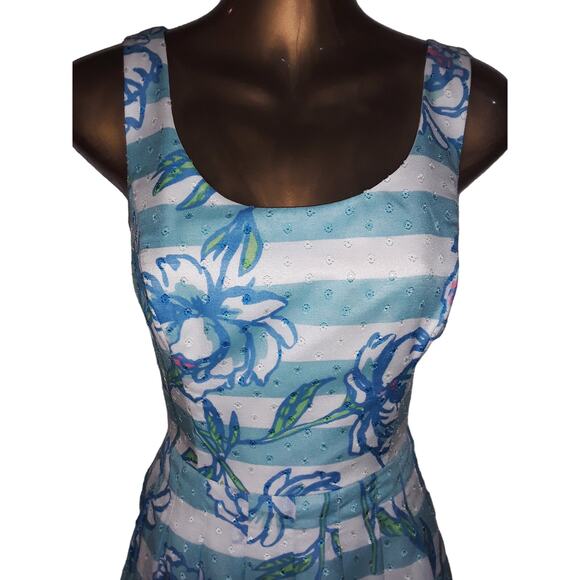 Lilly Pulitzer Sz 2 ROSWELL POSEY Dress Pinafore Style Sundress - Picture 2 of 10
